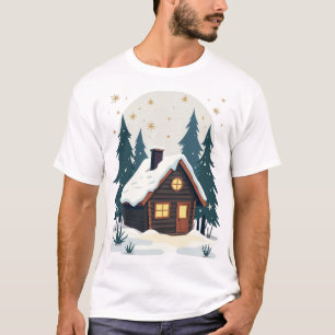Camiseta Navidades acogedores en invierno nevado