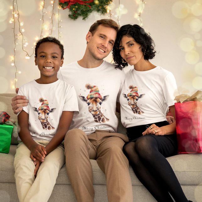 Camiseta Navidades acogedores Giraffe (Subido por el creador)
