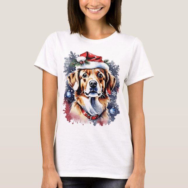 Camiseta Navidades adorables cachorros (Anverso)
