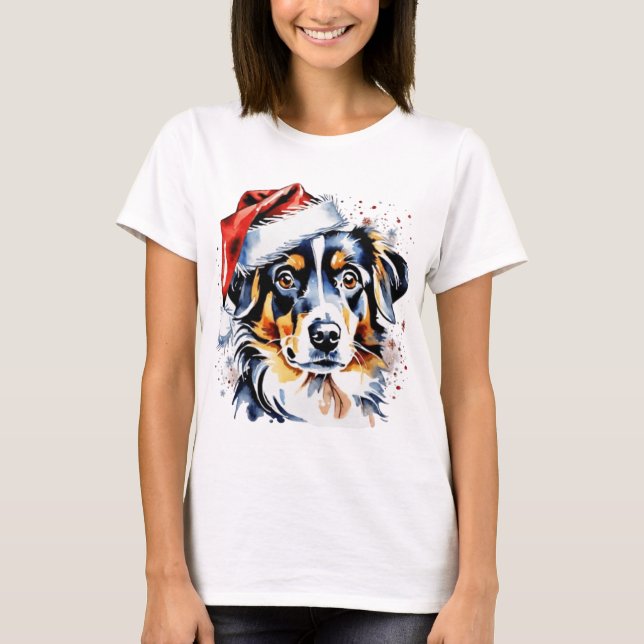 Camiseta Navidades adorables cachorros (Anverso)