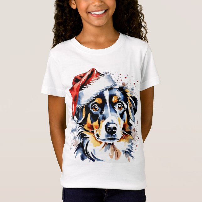 Camiseta Navidades adorables cachorros (Anverso)