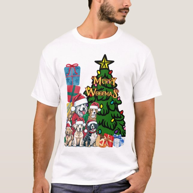 Camiseta Navidades adorables con el tema del perro (Anverso)