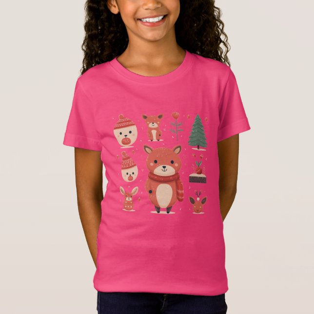 Camiseta Navidades Adorables Iconos Niños - Festividades (Anverso)