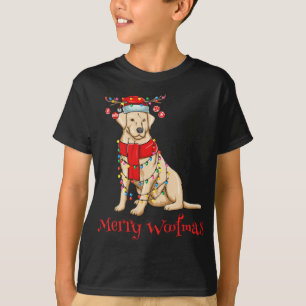 Camiseta Navidades adoran las luces de vacaciones de perro 