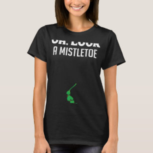 Camiseta Navidades adultos de humor Mistletoe Dirty Santa U