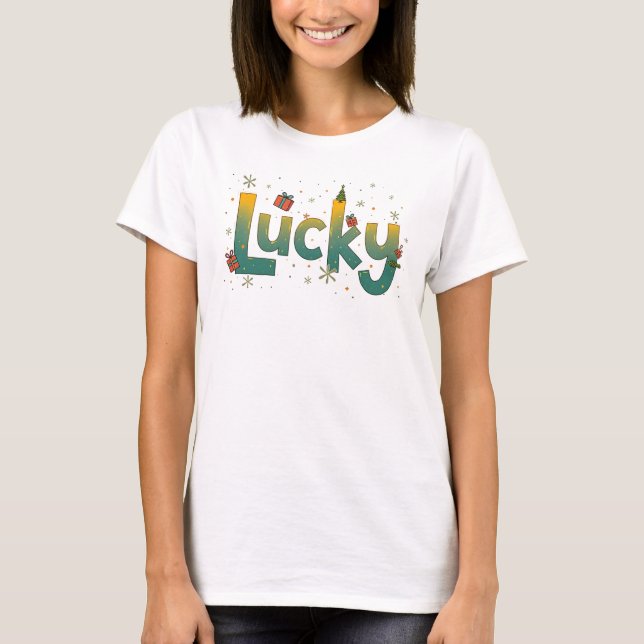 Camiseta Navidades afortunados (Anverso)