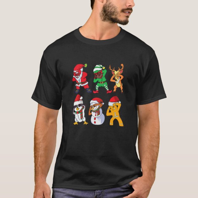 Camiseta Navidades African American Santa and Friends Gridd (Anverso)