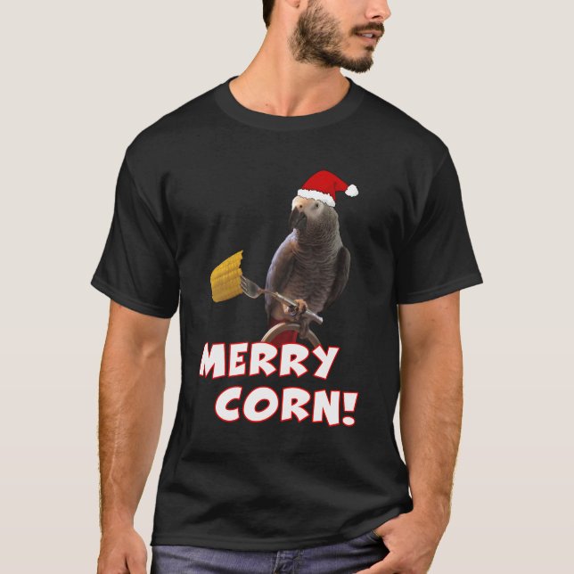 Camiseta Navidades africanos de loro gris se mueren por lar (Anverso)