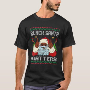 Camiseta Navidades africanos estadounidenses de Santa Clara