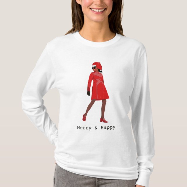 Camiseta Navidades afroamericanas de raza negra (Anverso)