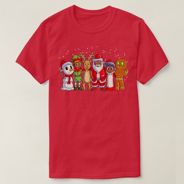Camiseta Navidades afroamericanos (Diseño del anverso)