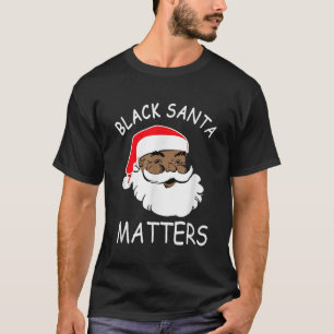 Camiseta Navidades afroamericanos de Santa Black Mates Paj