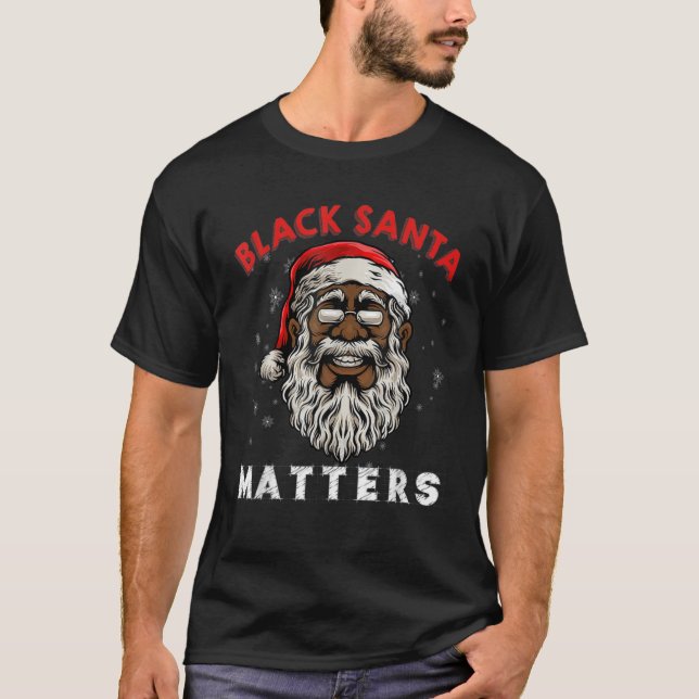 Camiseta Navidades afroamericanos de Santa Black Mates Paj (Anverso)