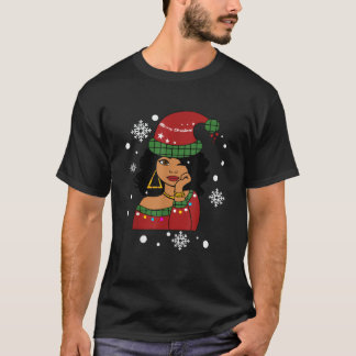 Camiseta Navidades afroamericanos Santa Claus