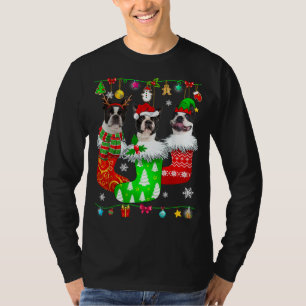 Camiseta Navidades agarran Pajama Perro Terrier de Boston c
