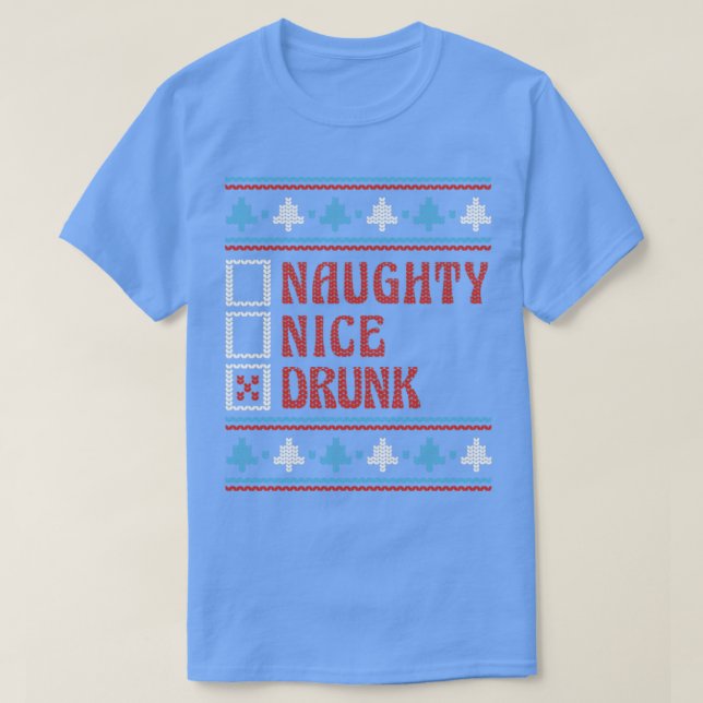 Camiseta Navidades Agradables O Raros Borrachos Feo (Diseño del anverso)