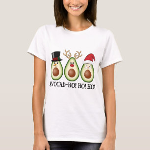 Camiseta Navidades Aguacate Frosty, Rudolph y Santa