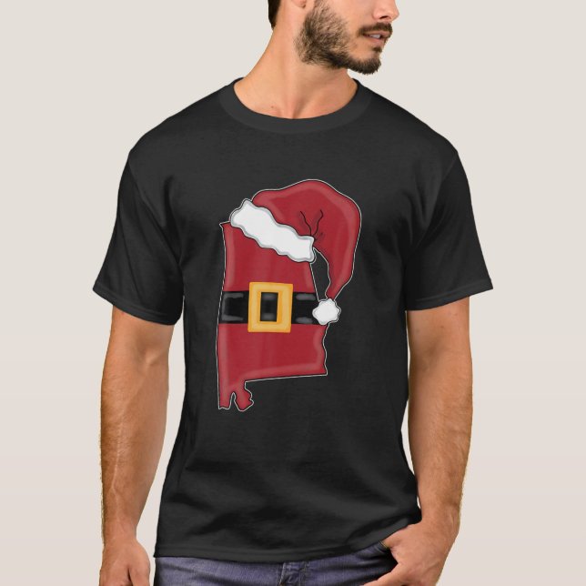 Camiseta Navidades Alabama Santa Merry Xmas Gráfico (Anverso)