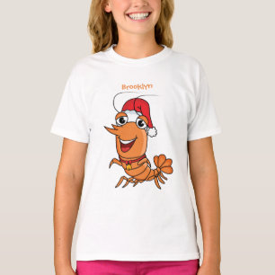 Camiseta Navidades alegres, camarones, personalizado ilustr
