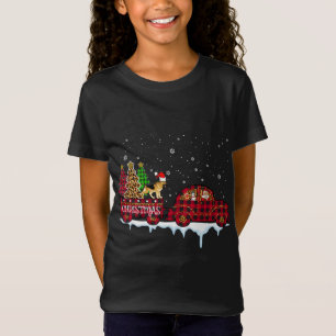 Camiseta Navidades alemanes de perro pastor  de camión rojo