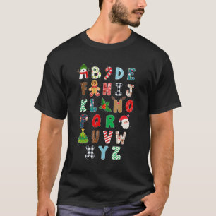 Camiseta Navidades Alfabeto A B C Disfraces Preescolar Te
