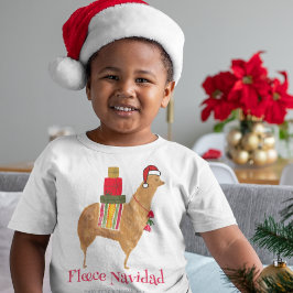 Camiseta Navidades Alpaca Fleece Navidad Hand-Illustrated