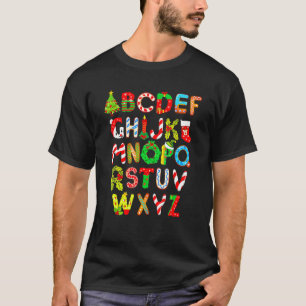 Camiseta Navidades Alphabet ABCs Elemeno para Maestros Stud