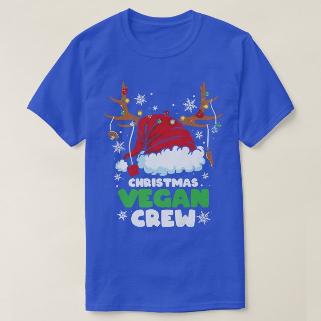Camiseta Navidades alumbran a reno vegetariano de la tripul (Diseño del anverso)