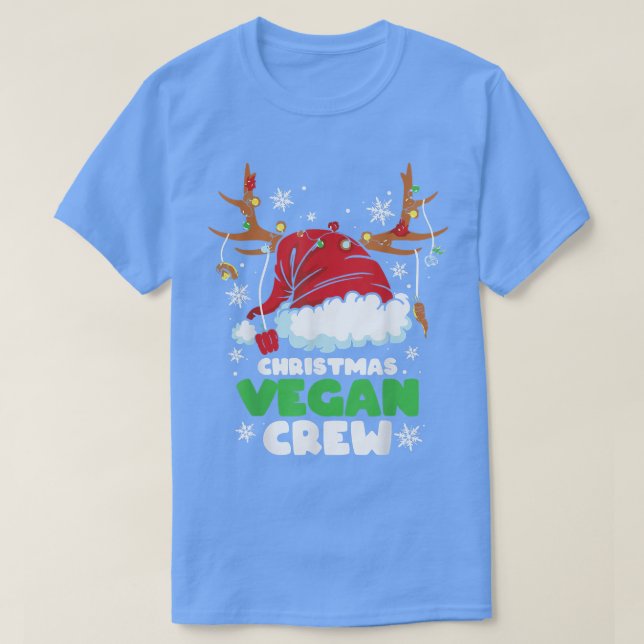 Camiseta Navidades alumbran a reno vegetariano de la tripul (Diseño del anverso)