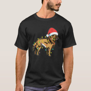 Camiseta Navidades alumbran al perro belga Tervuren Lover F