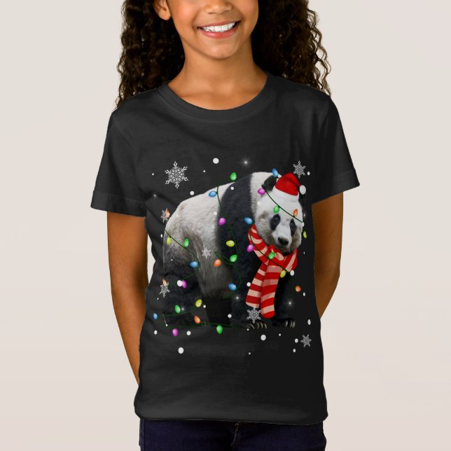Camiseta Navidades alumbran divertida Navidad Santa Hat Pan (Anverso)