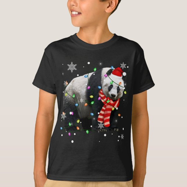 Camiseta Navidades alumbran divertida Navidad Santa Hat Pan (Anverso)