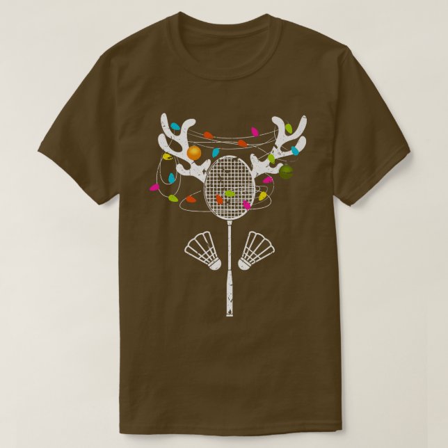Camiseta Navidades alumbran el escándalo de Badminton navid (Diseño del anverso)