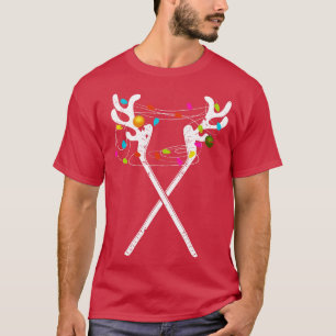 Camiseta Navidades alumbran el hockey sobre hielo Stick Div