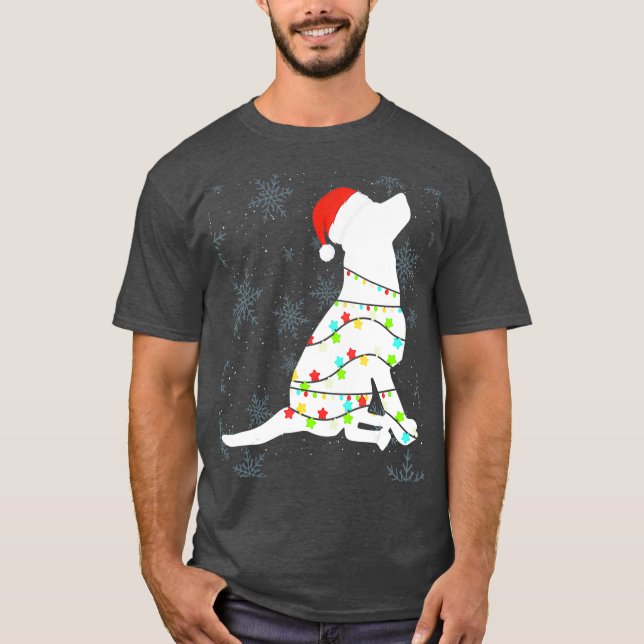Camiseta Navidades alumbran Labrador de Perro Recuperador (Anverso)