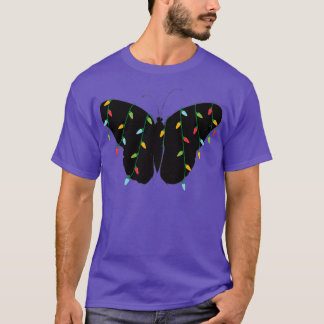 Camiseta Navidades alumbran mariposa Zoológico Animal Lover