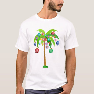 Camiseta Navidades alumbran palmera hawaii playa tropical x