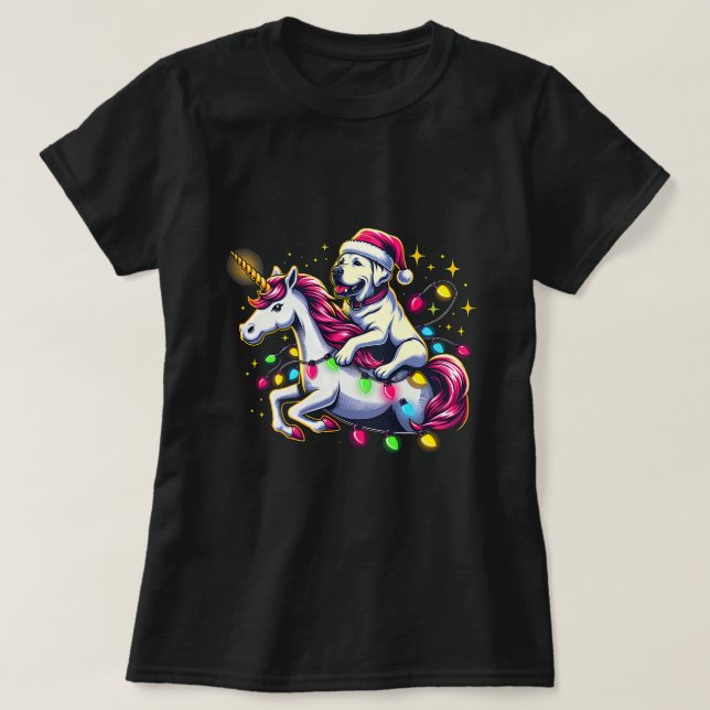 Camiseta Navidades alumbran Unidad de Carrera de Perro Recu (Diseño del anverso)
