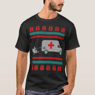 Camiseta Navidades Ambulancia de sudor feo Emergencia EMT S