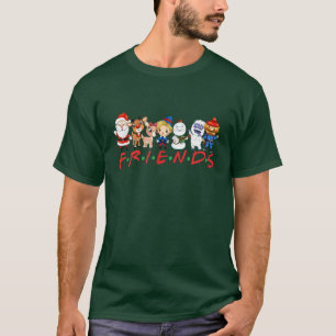 Camiseta Navidades amigos familia Santa Rudolph Snowman