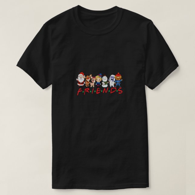 Camiseta Navidades amigos Santa Rudolph Familia Snowman Xma (Diseño del anverso)