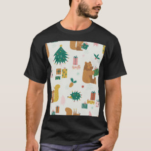 Camiseta Navidades Animales Forestales: Vibe de época