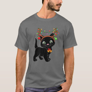 Camiseta Navidades Antillas de renos negros catódicas muje