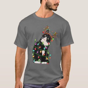 Camiseta Navidades Antillas de renos negros catódicas muje