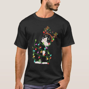 Camiseta Navidades Antillas de renos negros catódicas muje