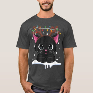 Camiseta Navidades Antillas de renos negros catódicas mujer