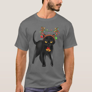 Camiseta Navidades Antillas de renos negros catódicas mujer