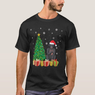 Camiseta Navidades Ape Xmas Tree Lighting Santa Hat Ape