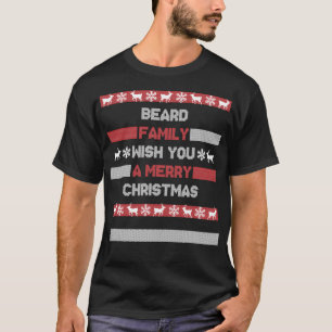 Camiseta Navidades Apellido Navidad Santa Beard Familia Cla