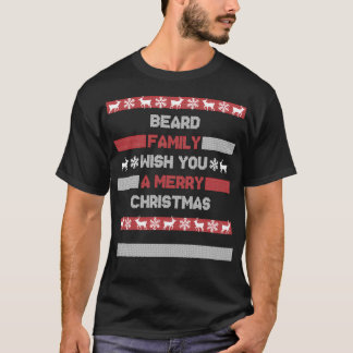 Camiseta Navidades Apellido Navidad Santa Beard Familia Cla